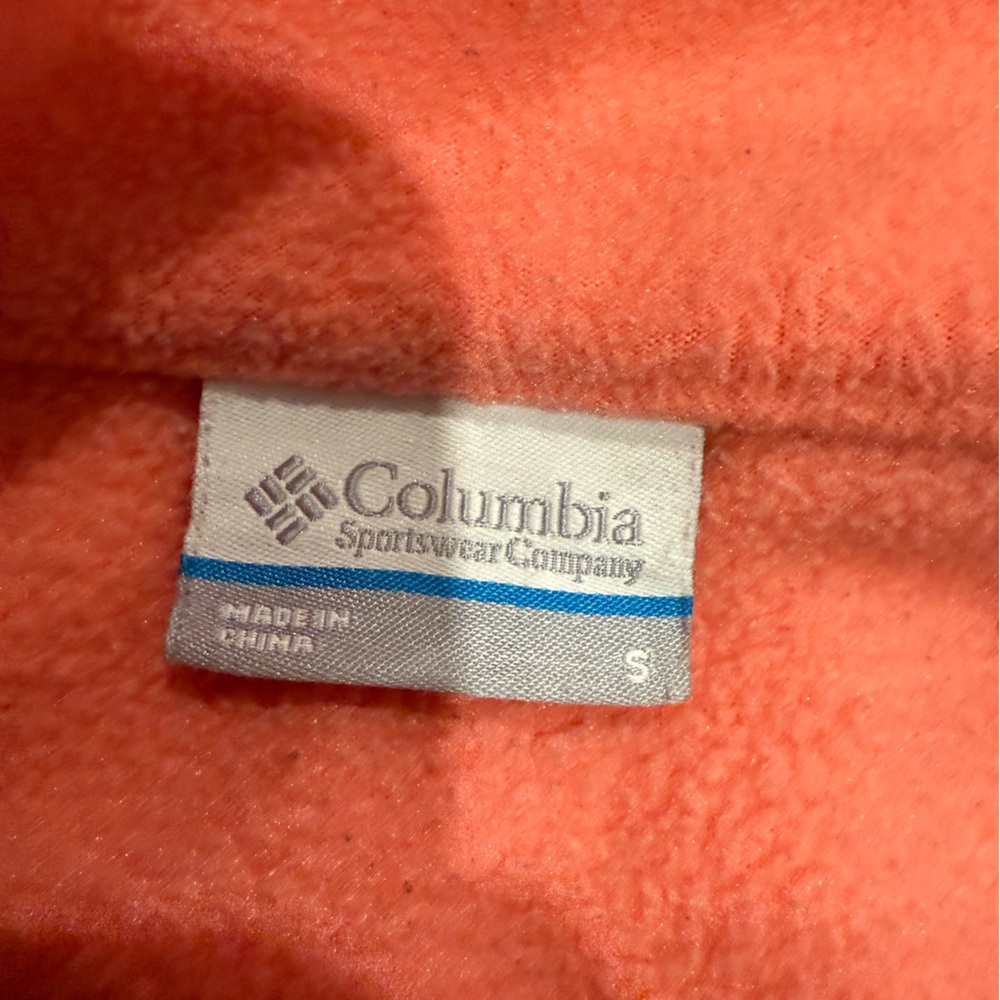 Women’s Columbia Zip Front Fleece Jacket Small Coral - Picture 6 of 8